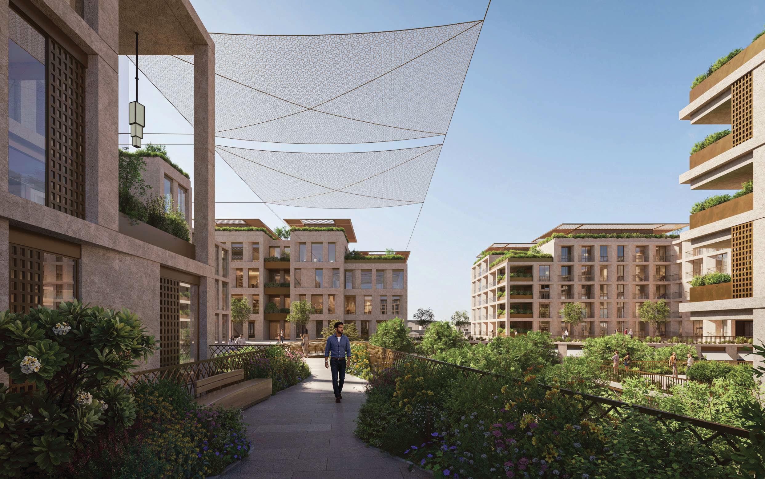 Sumou Boulevard. Mixed-use urban ecosystem, New Cairo